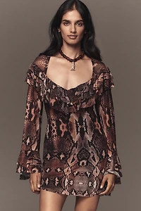 AFRM Sweetheart Ruffle Mini Dress