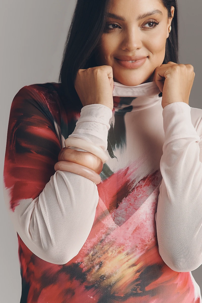 AFRM Billie Plus Mesh Maxi Dress