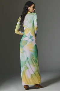 AFRM Billie Mock-Neck Long-Sleeve Maxi Dress