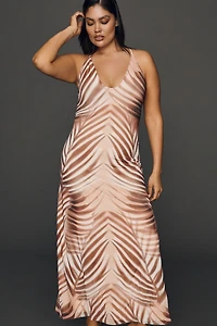 AFRM Romy Scoop-Neck Mesh Midi Dress