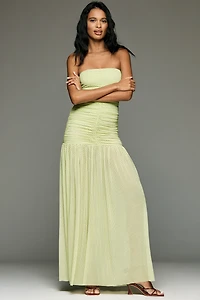 AFRM Denise Strapless Mesh Maxi Dress