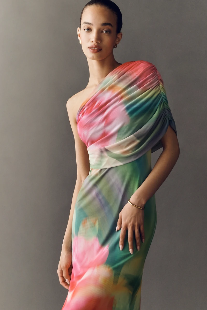 AFRM Mirabel One-Shoulder Maxi Dress