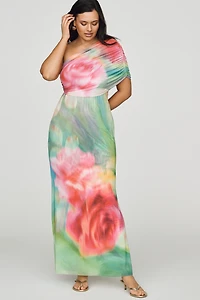 AFRM Mirabel One-Shoulder Maxi Dress