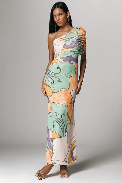AFRM Mirabel One-Shoulder Maxi Dress