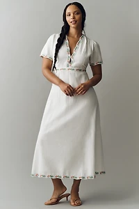Show Me Your Mumu Thea Plus Cotton Linen Midi Dress