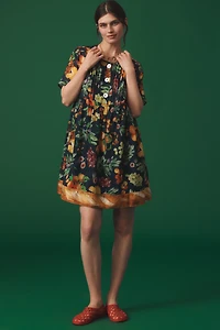 Rachel Antonoff Howard Cotton Silk Mini Babydoll Dress