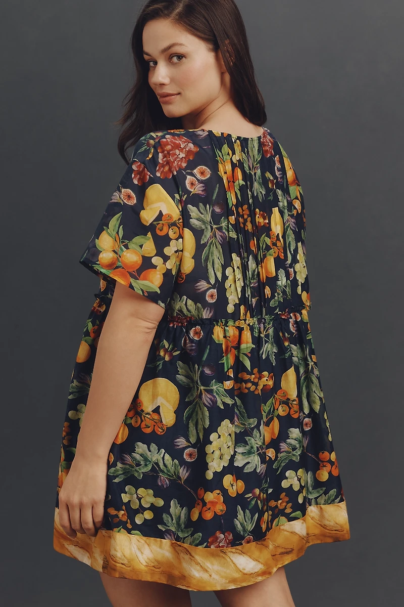 Rachel Antonoff Howard Cotton Silk Mini Babydoll Dress