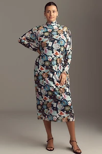 Rachel Antonoff Lilith Long-Sleeve Mesh Midi Dress