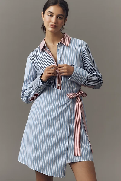 Rachel Antonoff Claud Asymmetric Wrap Mini Dress