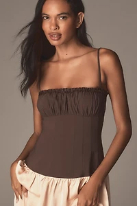 WeWoreWhat Drop-Waist Corset Maxi Dress