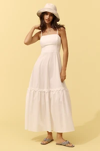 WeWoreWhat Sleeveless Ruffle A-Line Midi Dress