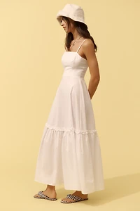 WeWoreWhat Sleeveless Ruffle A-Line Midi Dress