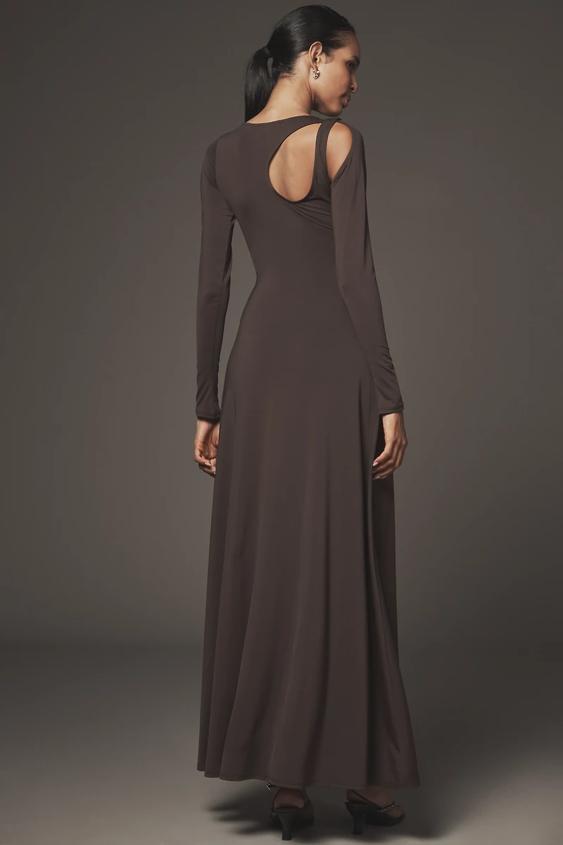 We Wore What Long-Sleeve Cut-Out Maxi Dress