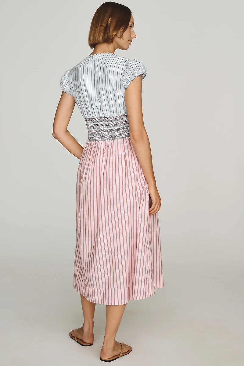 Maeve Cotton Smocked Midi Dress