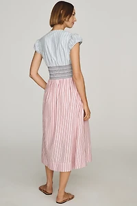 Maeve Cotton Smocked Midi Dress
