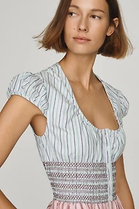 Maeve Cotton Smocked Midi Dress