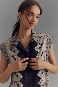 The Lillian Button-Front Midi Dress by Maeve