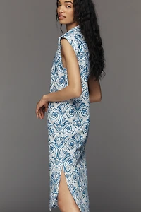 The Lillian Button-Front Midi Dress by Maeve