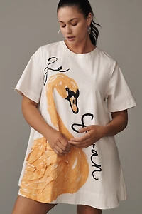 The Emmy Short-Sleeve Swing Mini Dress by Maeve