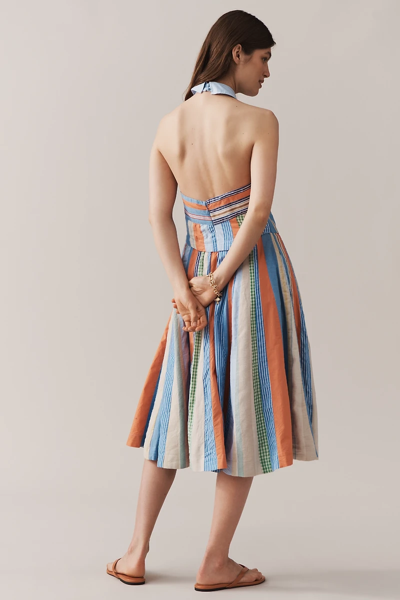 Maeve Collared Halter Shirt Dress