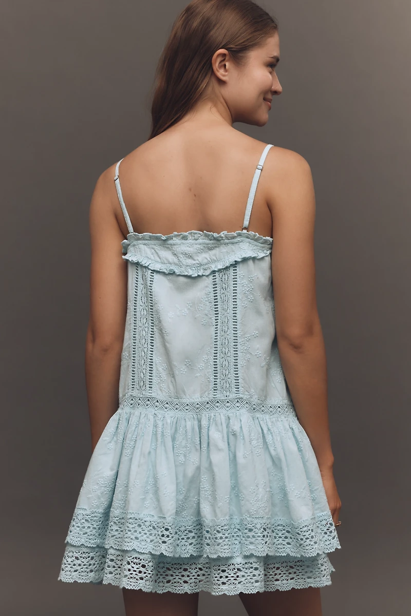 Pilcro Sleeveless Square-Neck Swing Mini Dress