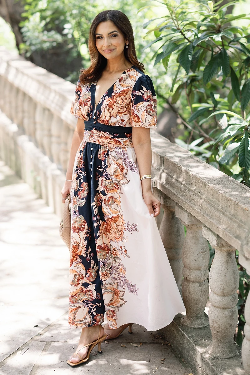 The @heynasreen Katerina Button-Front Dress