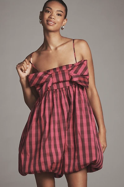 Maeve Bow Bubble Fit & Flare Mini Dress