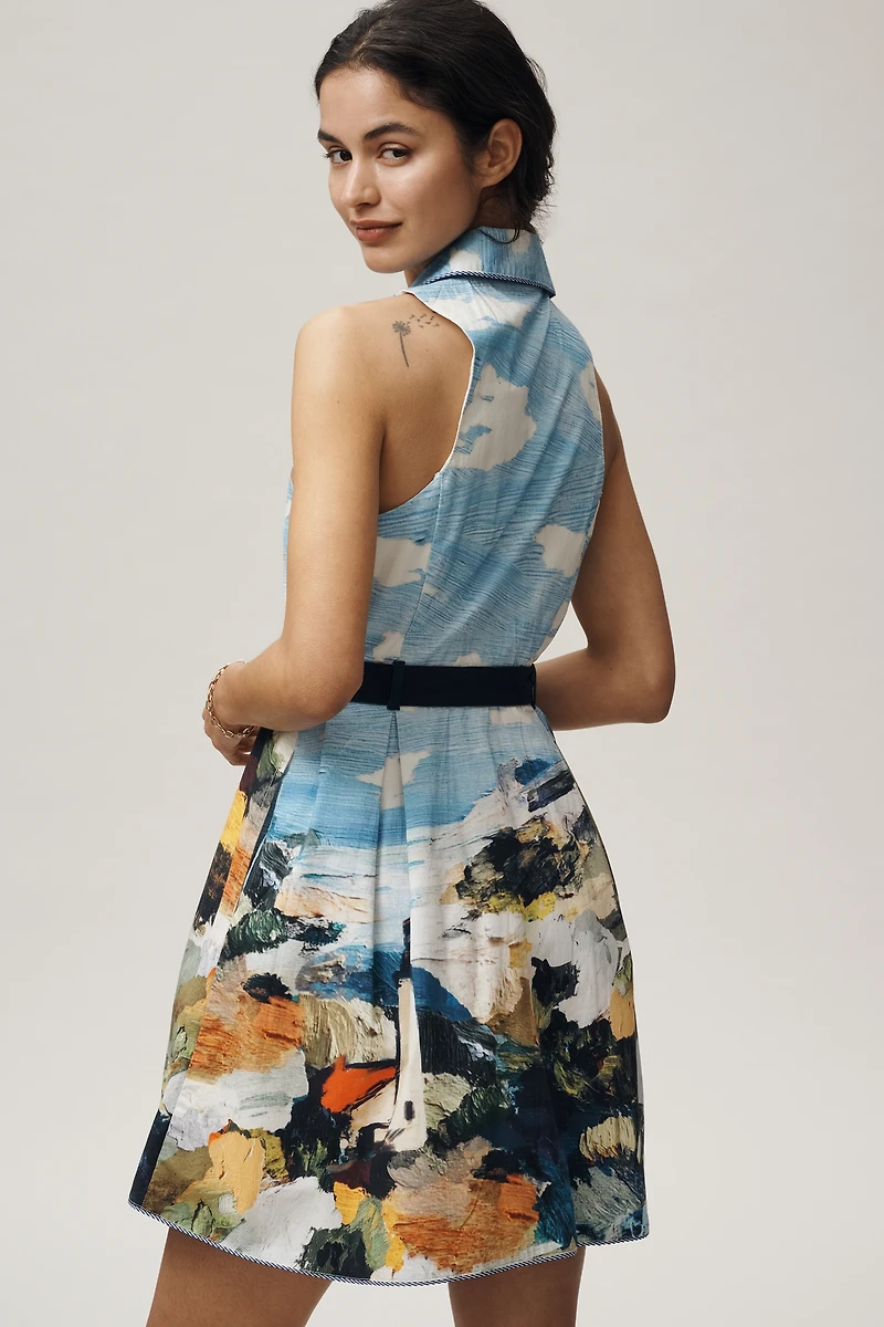 Maeve Collared Fit-and-Flare Mini Dress