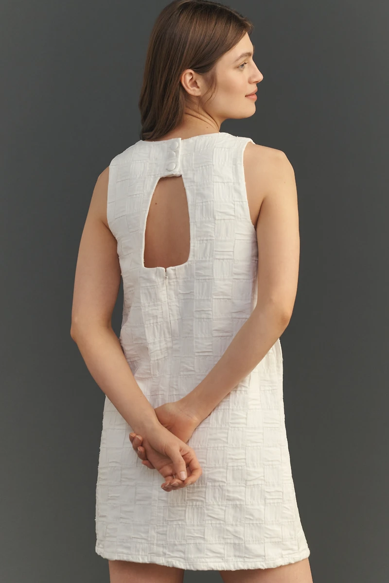 Maeve Textured Denim Shift Dress