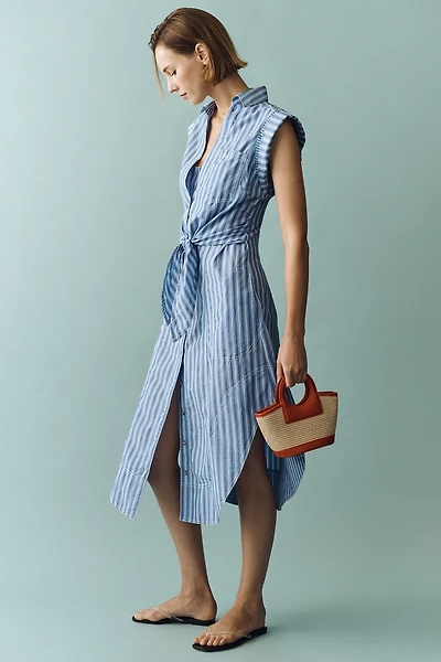 Pilcro Sleeveless Wrap Shirt Dress
