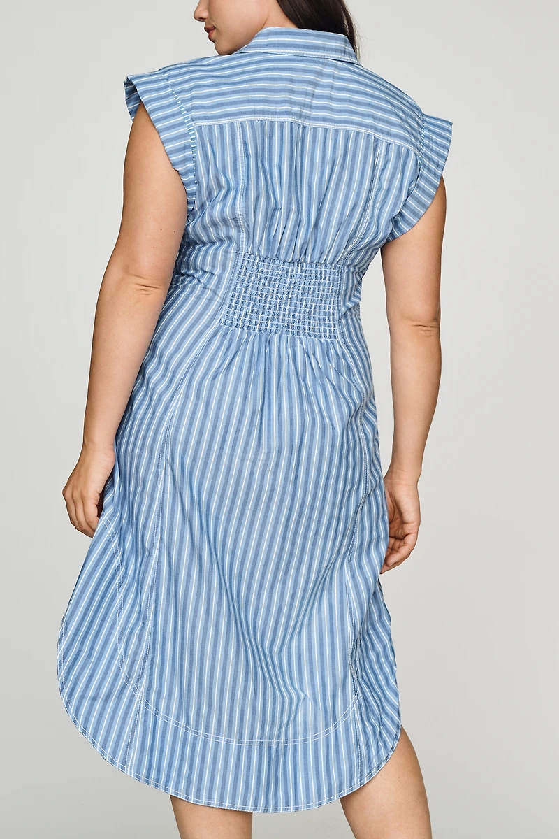 Pilcro Sleeveless Wrap Shirtdress