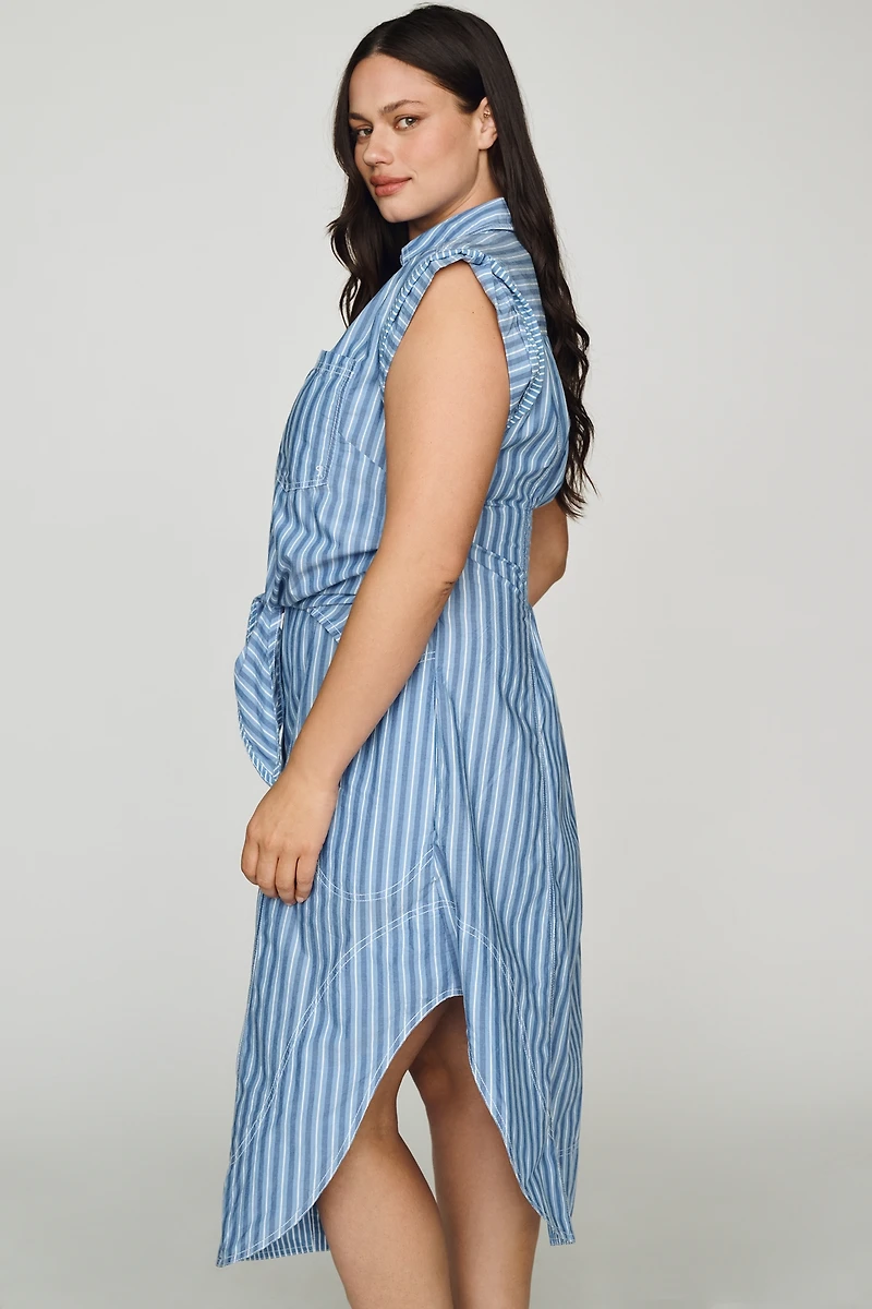 Pilcro Sleeveless Wrap Shirtdress