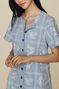 Maeve Emmy Swing Buttondown Mini Dress