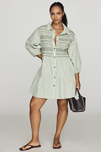 Maeve Bettina 100% Cotton Mini Shirtdress
