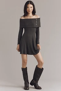 By Anthropologie Off-Shoulder Sweater Dress