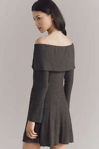 By Anthropologie Off-Shoulder Sweater Dress