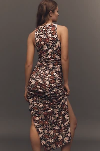 By Anthropologie Sleeveless Cutout Slim Column Midi Dress