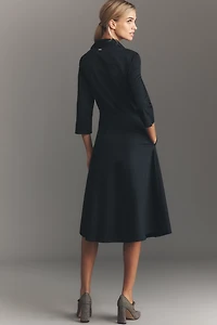 Barbour Saffron Fit & Flare Midi Shirt Dress