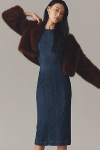 DL1961 Esme Sleeveless Seamed Denim Midi Dress