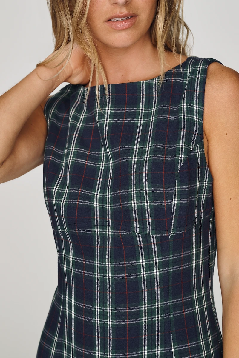 Percie Plaid Mini Dress by Pilcro
