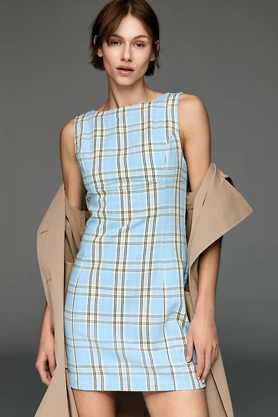 Percie Plaid Mini Dress by Pilcro