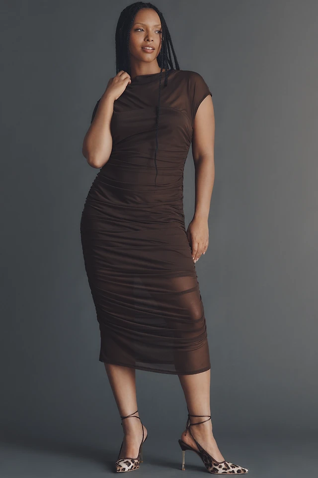 midi red maternity dress Angel Maternity Lucille Knit Maternity Midi Dress in Burgundy