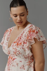 En Elly Lace-Trim Mini Slip Dress