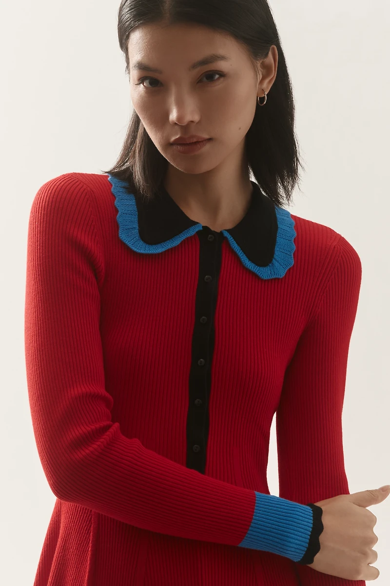 By Anthropologie Collared Sweater Dress
