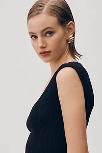 The Beca Ribbed Sweater Fit & Flare Mini Dress by Maeve