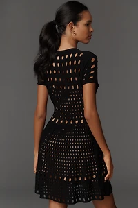 By Anthropologie Laser-Cut Mini Dress