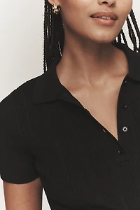 Maeve Short-Sleeve Polo Mini Dress