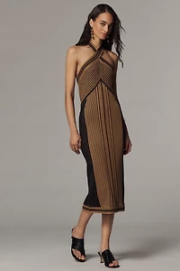 By Anthropologie Sweater Halter Midi Dress