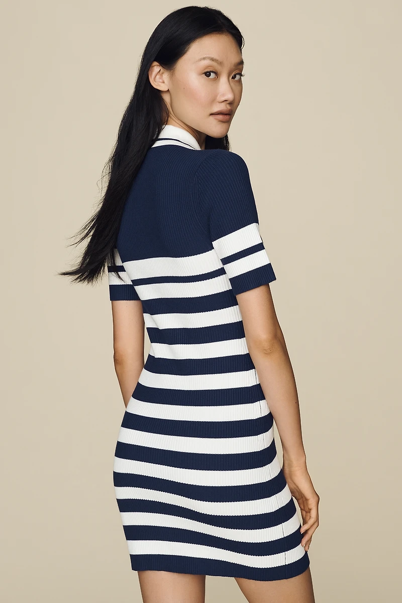 Maeve Collared Mini Sweater Dress