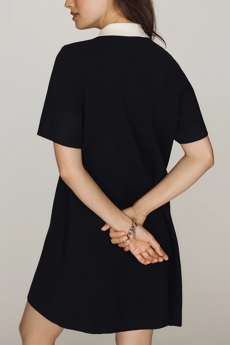 By Anthropologie Pollie Mini Swing Sweater Dress